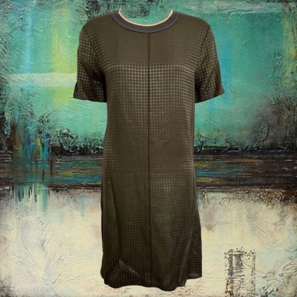 Rag & Bone monochromatic houndstooth dress